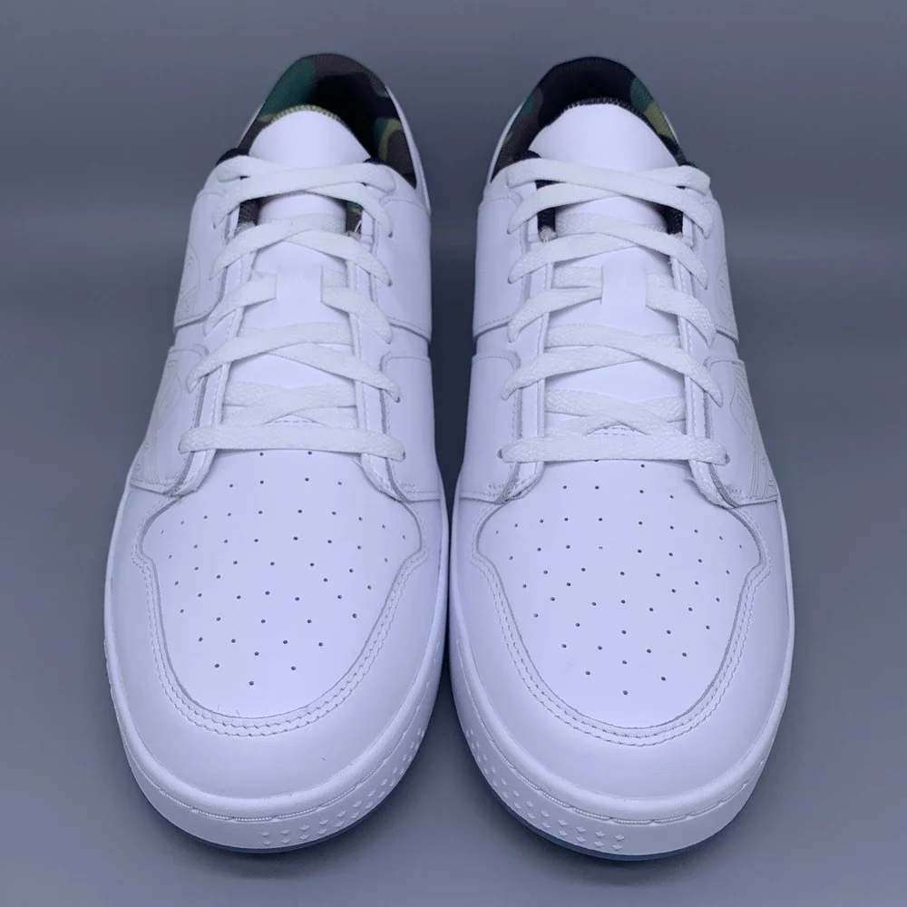 Jordan Nu Retro 1 Low Triple White Camo Golf Shoes FZ4153-102 Men's‎ Sz 15 NWT